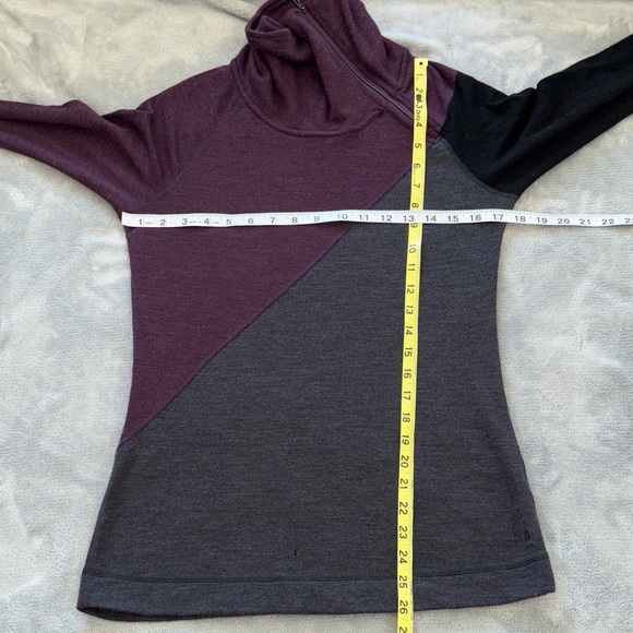 Smartwool merino wool zip turtleneck sweater M - Picture 7 of 9